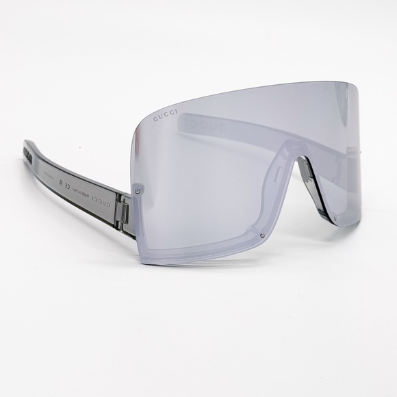 NEW GG1631S 013 GUCCI GREY SHIELD UNISEX SUNGLASSES GG 1631S 013 GUCCI EYEWEAR - Picture 6 of 12